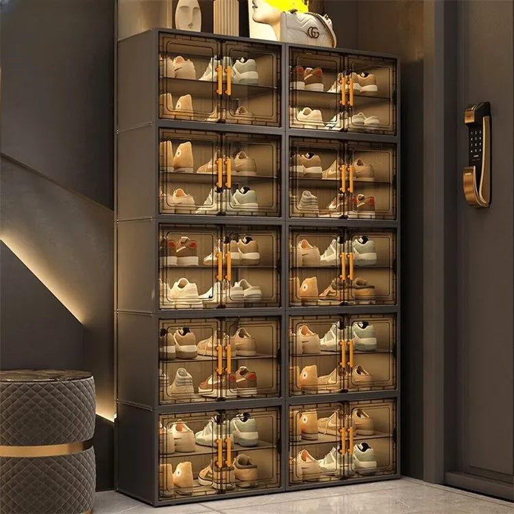 鞋柜新款2025爆款家用门口多层透明室内窄入户门鞋架