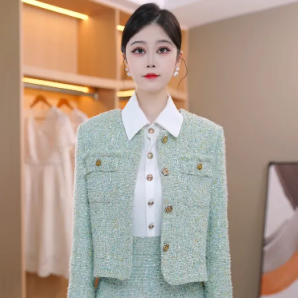 新款显瘦爆款女装宽松气质时尚减龄优雅修身两件套M-3XL