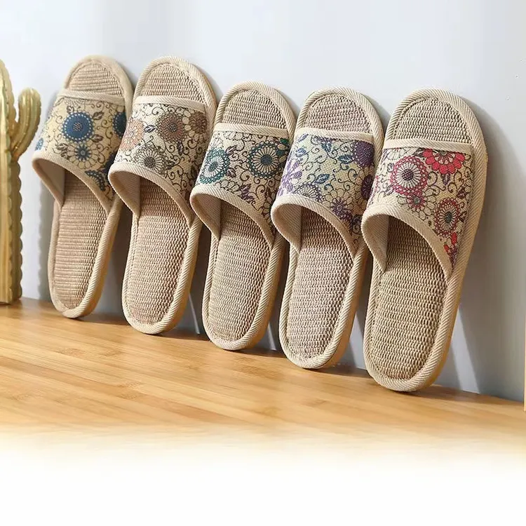 亚麻拖鞋春秋夏居家居凉拖鞋麻拖地板夏天凉拖鞋夏季凉拖鞋