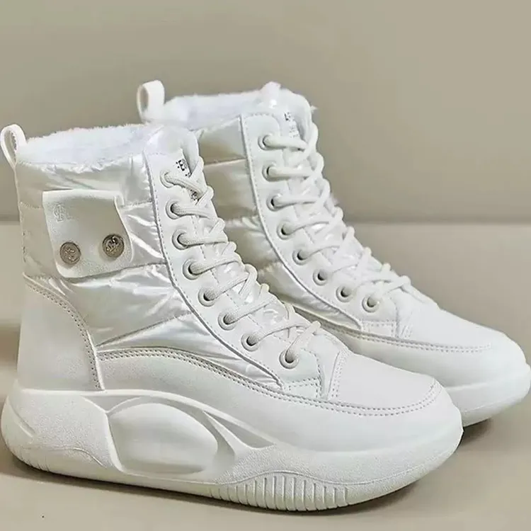 高帮雪地靴女冬季2025新款加绒加厚大棉鞋保暖短靴子厚底增高棉鞋