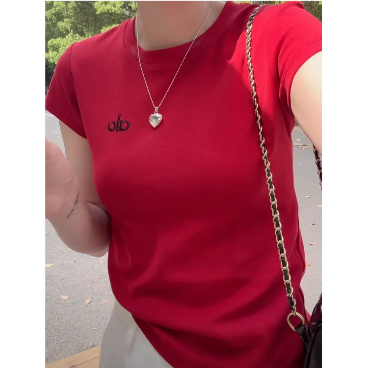 设计感字母韩版正肩显瘦短袖T恤女2025春夏新款百搭休闲简约上衣