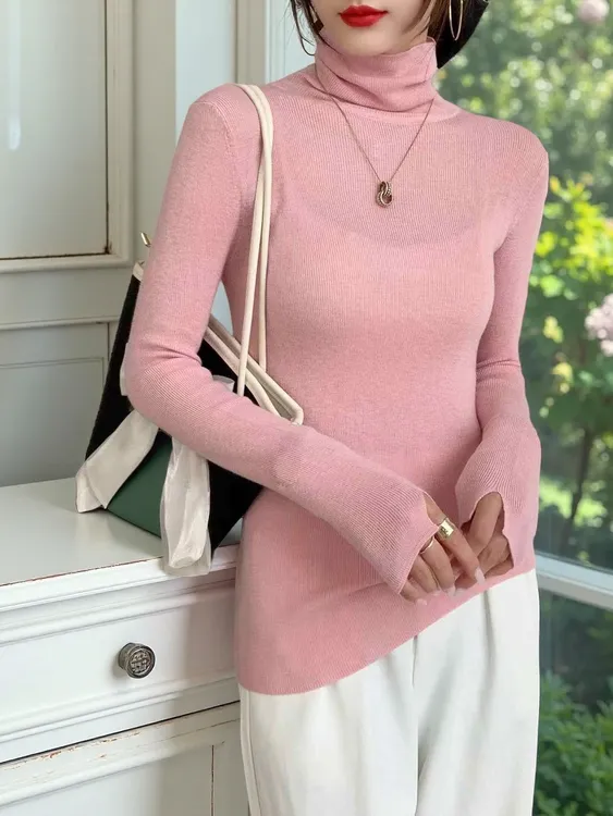 针织打底毛衣30-40岁减龄不起球毛衣