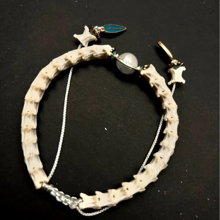 非金属皮质手链 纯天然蛇骨手串手链饰品蛇骨手链情侣款