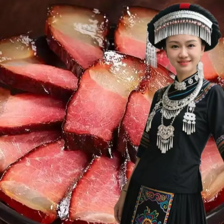 香肠直播间专拍贵州特产烟熏粮食土猪手工香肠