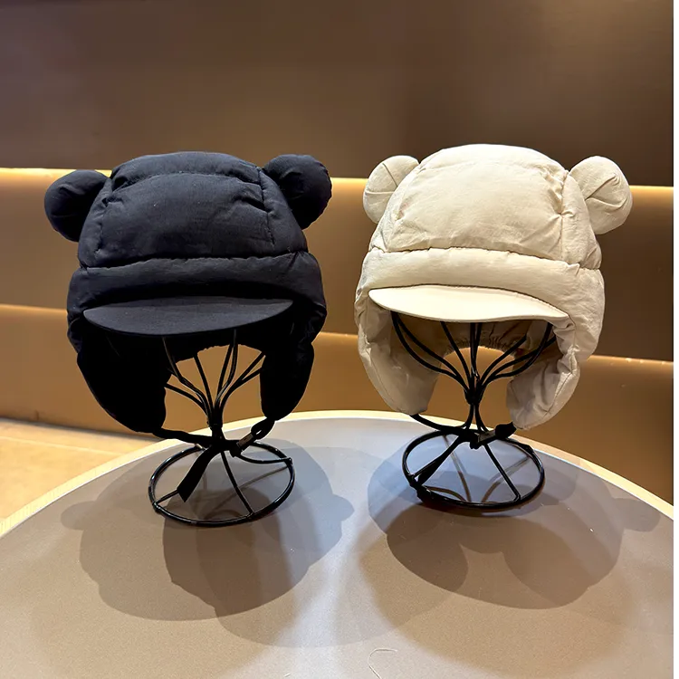 儿童帽子秋冬可爱加厚夹棉防风护耳帽宝宝保暖帽男女童亲子雷锋帽