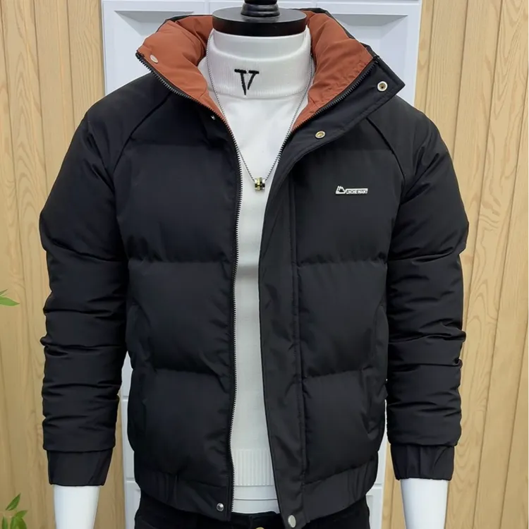 冬季降温穿搭潮流保暖防风气质百搭男士立领棉衣0151