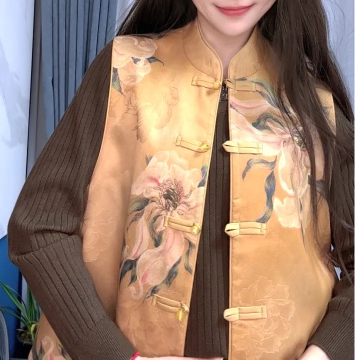 国风刺绣女装马甲 新中式中国风复古