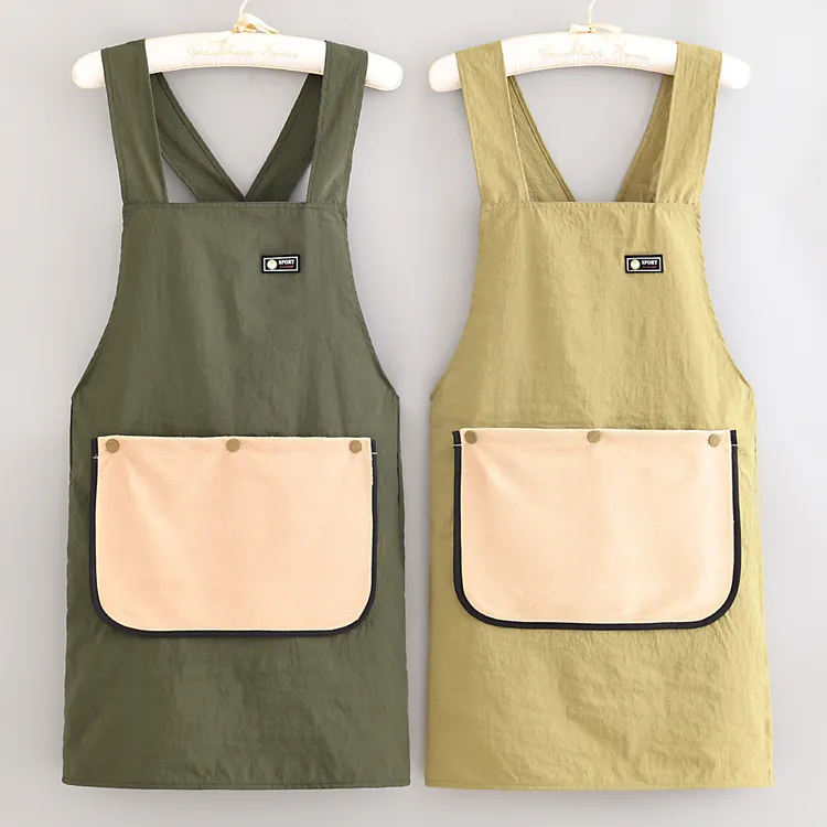 成人防泼水罩衣家用厨房做饭工作服餐饮上班专用擦手围裙男女款