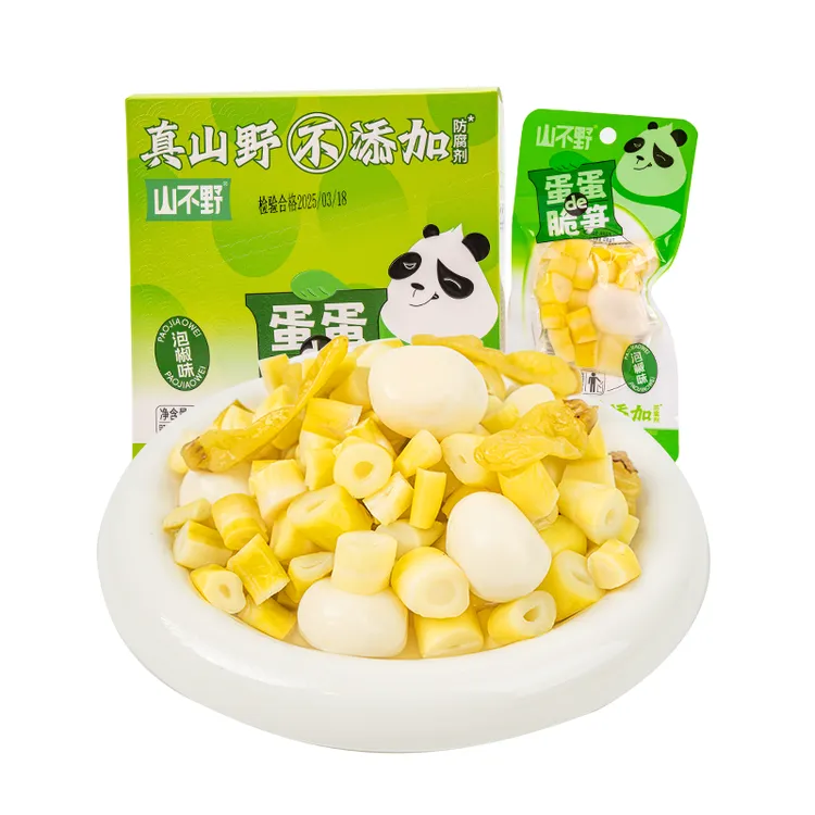 共创新品泡椒味零食笋蛋卤味零食酸辣香辣解馋礼盒装鹌鹑蛋加竹笋S-1