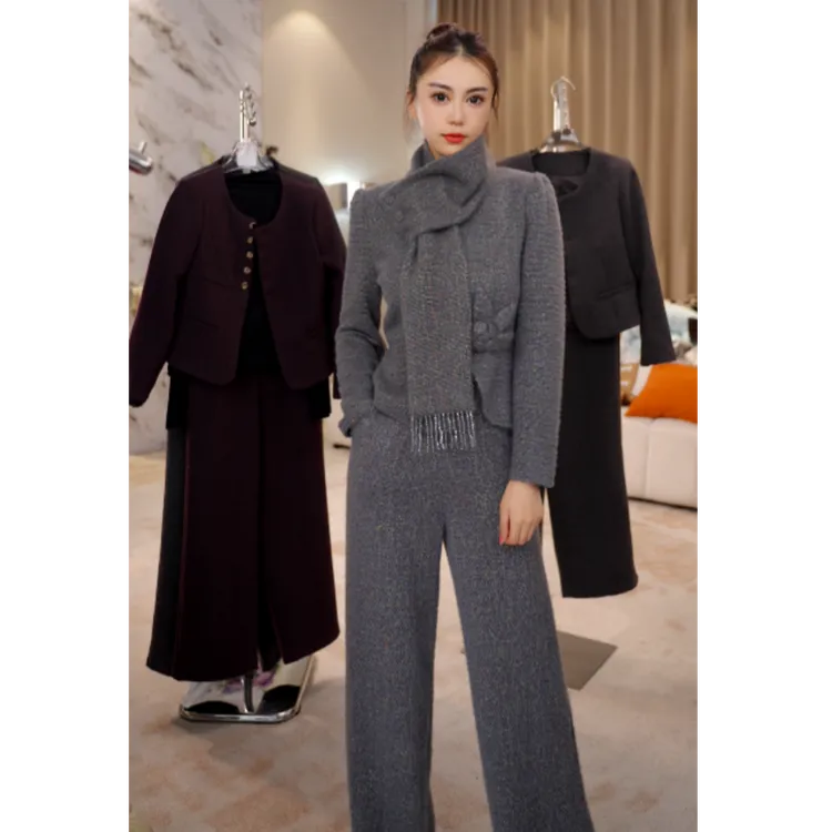 W8118中年气质显示中国风套装2025秋季新款时尚洋气高级两件套