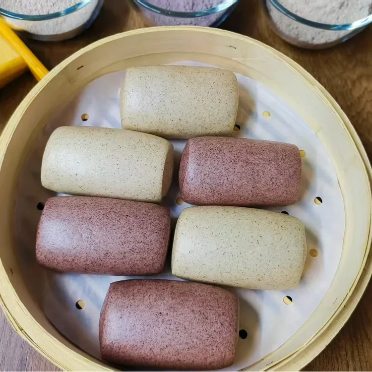 【麦吉诺】全麦杂粮棒棒馒头荞麦黑米黑全麦圆馍馍粗粮代餐馒头3袋