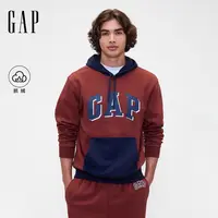 Gap男女装2025秋季新款LOGO抓绒套头宽松连帽衫卫衣美版DR 795560