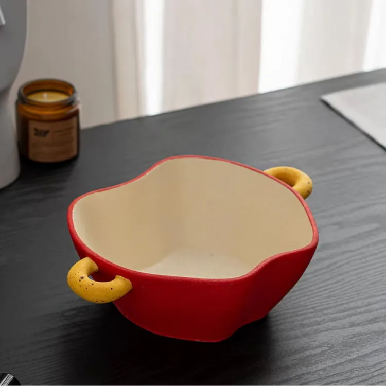 现代艺术IOXF系列餐具/纯手工绘陶瓷苹果8寸汤碗