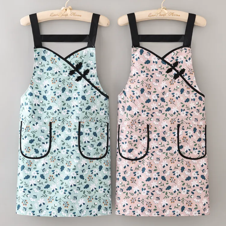 爆款时尚防污罩衣洋气家用干活围裙成人中式复古盘扣工作服舒适