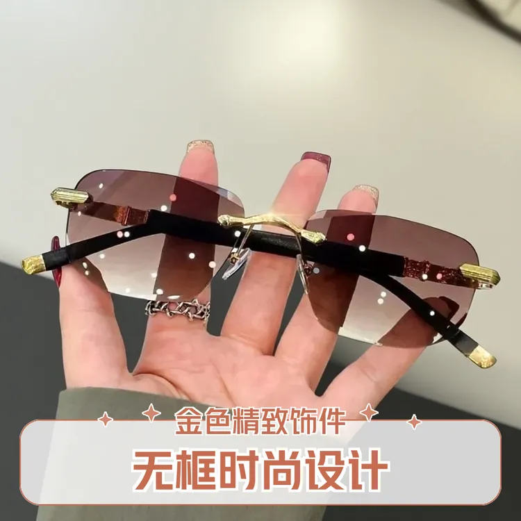 【厂家直销】中老年高档无框老花镜高清护目防蓝光气质减龄男女同款商品图