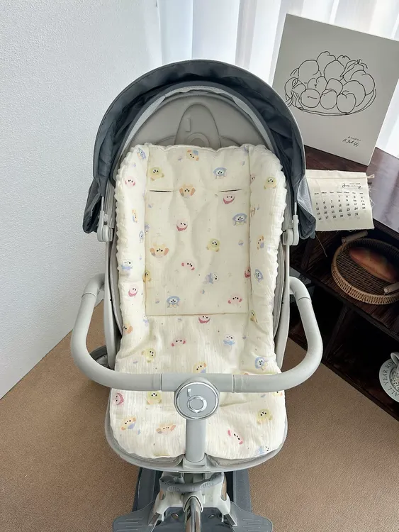 婴儿车垫子遛娃神器推车棉坐垫宝宝安全座椅秋冬靠垫纯棉柔软坐垫