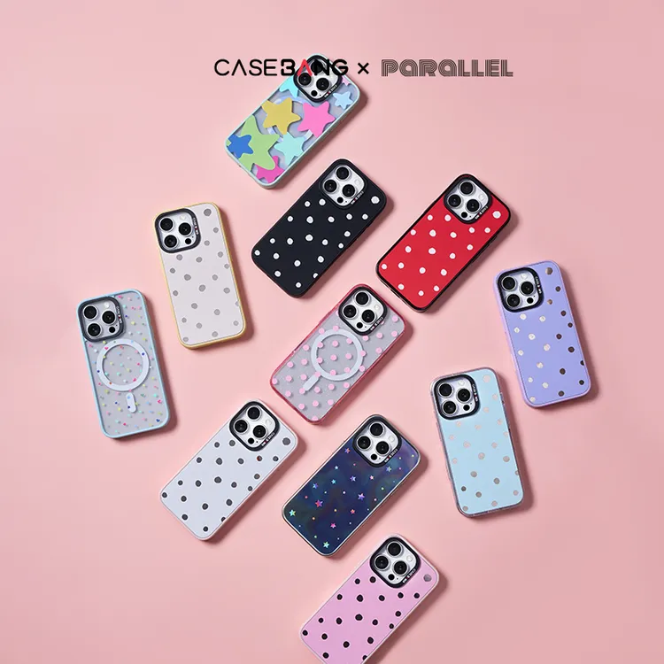 CASEBANG波点星星系列适用苹果iPhone16/15promax磁吸手机壳ins风