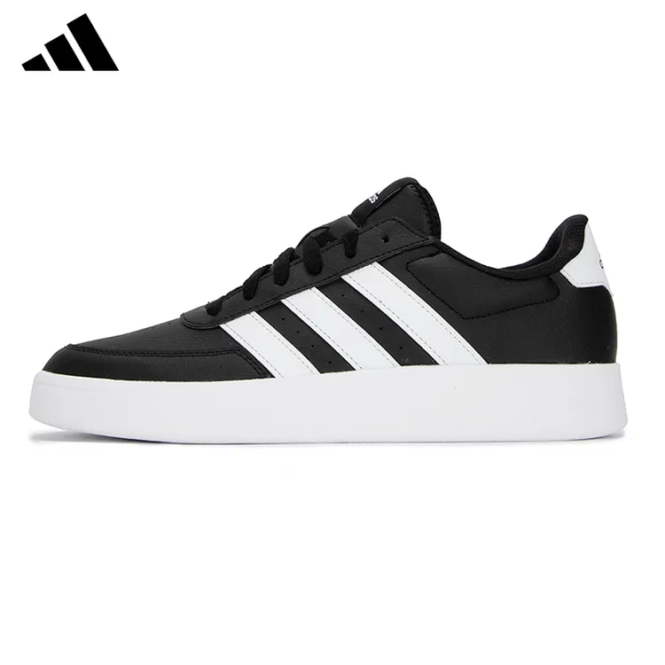 adidas阿迪达斯官方正品男鞋2025新款流光风复古经典黑色休闲板鞋