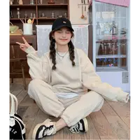 9526款-休闲时尚女士纯色宽松洋气兔子刺绣卫衣-卷