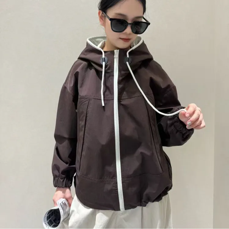 品质新款休闲宽松风衣女款短外套9501