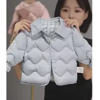 【三防双面穿衬衫羽绒 】婴儿童衣服宝宝羽绒外套秋冬白鸭绒轻薄I23