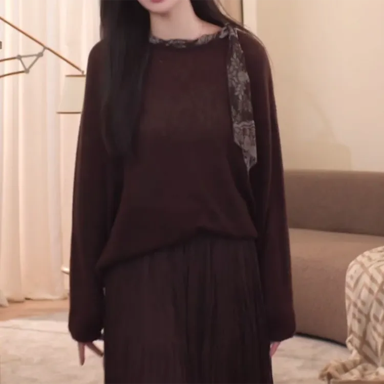 秋日私语 设计师质显瘦温柔时尚毛针织衫C6163