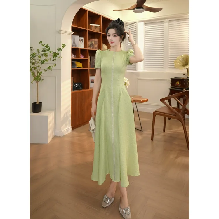 【JANE·简】夏季小众新款女装轻熟风气质收腰连衣裙显瘦修身31219