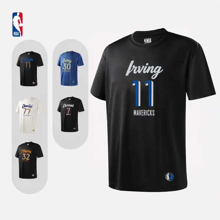 【NBA中国赛】NBA官方76人詹姆斯欧文杜兰特库里速干球员运动短袖