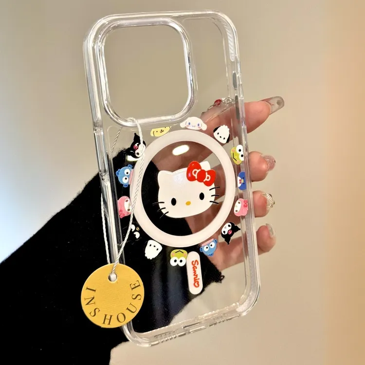 壳望玩偶围边KT适用苹果15Pro手机壳13硅胶XSMax/xr/12女16/14p套