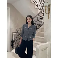 【曼文kiki】“萌趣乐园”卡通刺绣圆领羊毛羊绒针织开衫 25Q1072