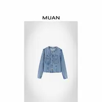 木岸MUAN：《经典牛仔小香》“中古系列”定制牛仔外套上衣女DG-80032