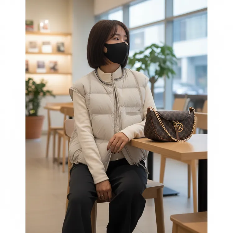 白鸭绒马甲女短款背心秋冬新款羽绒洋气宽松高级感小个子坎肩