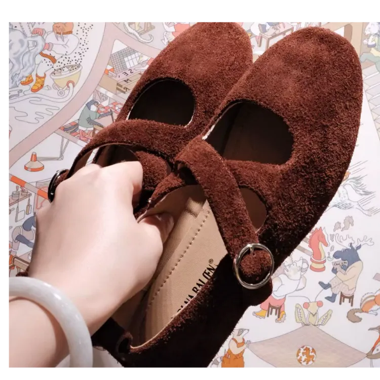 XIANGYUNGU【法式玛丽珍鞋】百搭栗子色