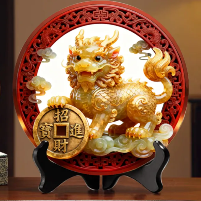 摆件工艺品创意客厅卧室书架酒柜桌面喜庆中式摆台装饰新房装饰品