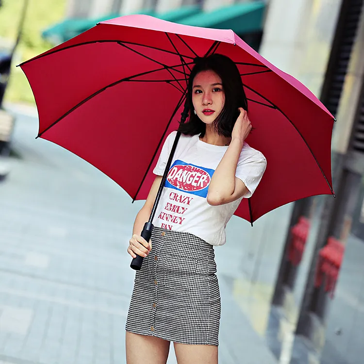 高尔夫抗暴雨特大号伞三四人结实耐用加固雨伞长柄伞直杆伞女
