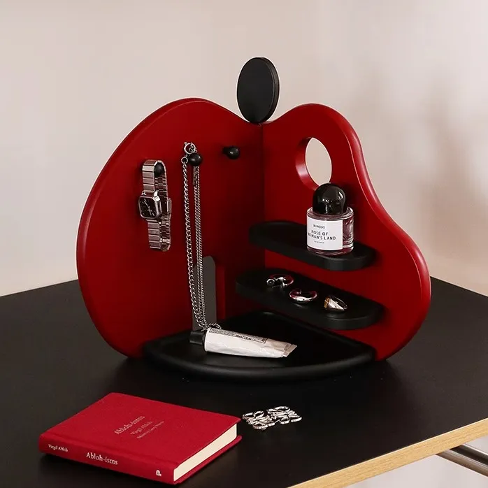 创意客厅架子挂钩置物架钥匙托盘高级感咖啡角原创设计玄关收纳