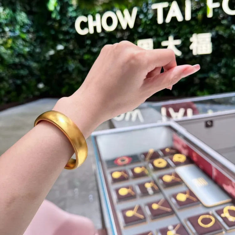 铜合金手镯 精工巨宽金色轮胎手镯加宽加厚宽版大轮胎实心镯经典