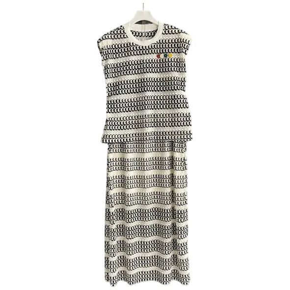 夏季新款简约高级感无袖上衣搭配半身裙气质休闲套装裙裙子轻奢