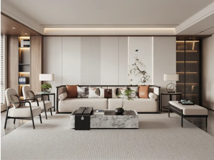 木遇东方意式沙发轻奢新中式酒店会所客厅简约禅意别墅成套桌椅