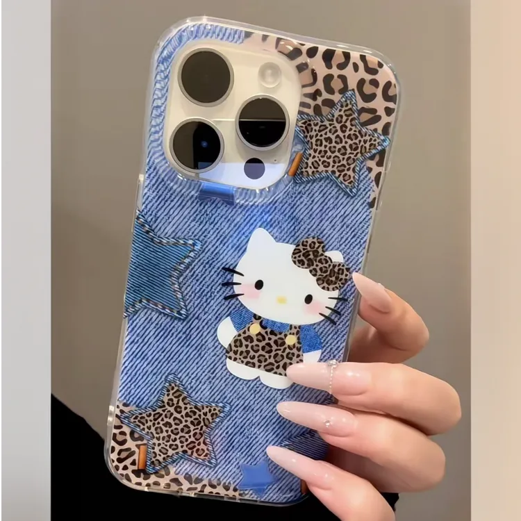 蓝底豹纹适用苹果iphone17/16软壳OPPO荣耀华为小米vivo手机