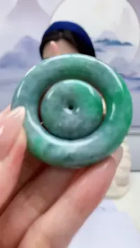 【闪购商品】定制翡翠未镶嵌0405MM-毛货挂件42