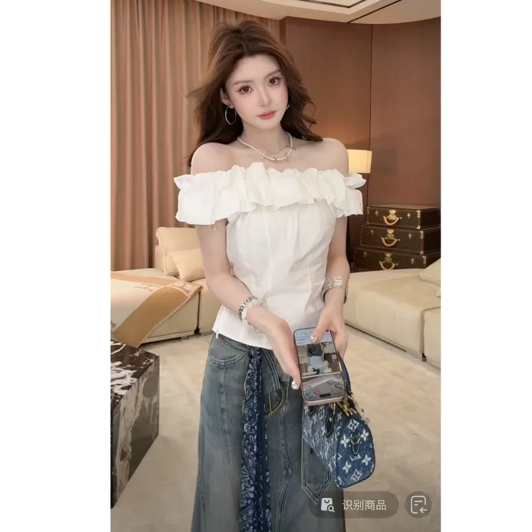 冰冰「矜贵少女」百分百棉气质百搭休闲显瘦减龄上衣女BBC5SY1778