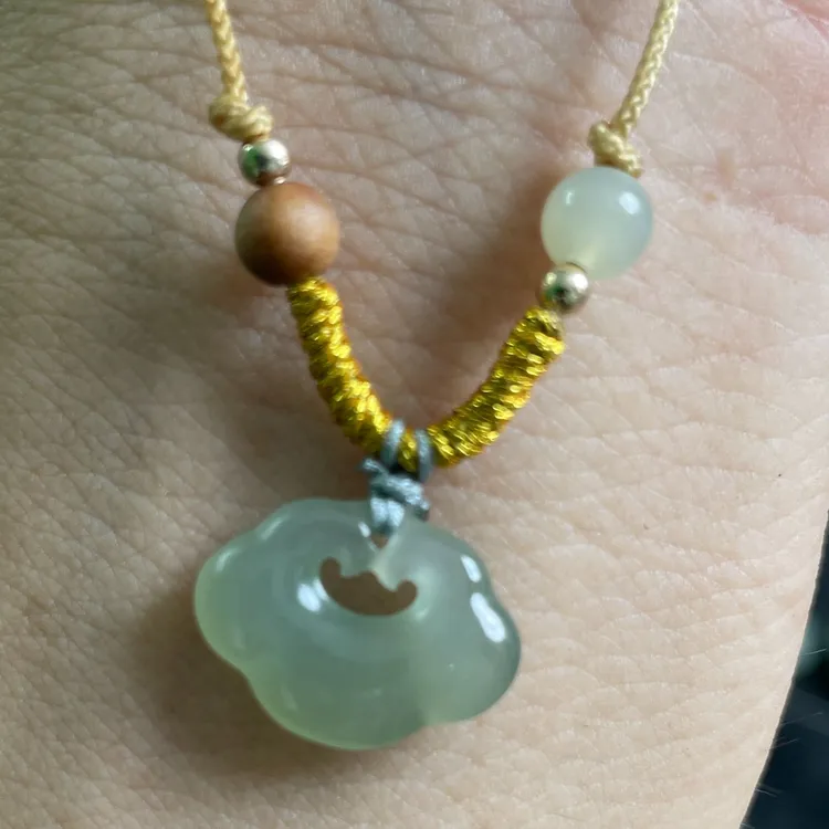 祥云如意锁和田玉迷你款