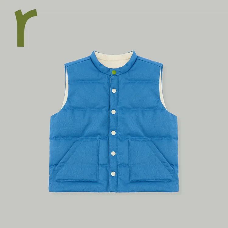 ArborTree 纯天然取材做的宝宝秋冬白鸭绒羽绒马甲有机棉保暖御寒