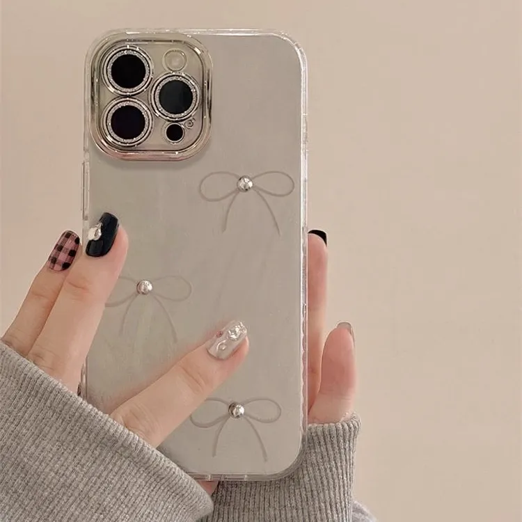 蝴蝶结新款适用苹果16pro手机壳iphone15情侣高级ins风卡17promax