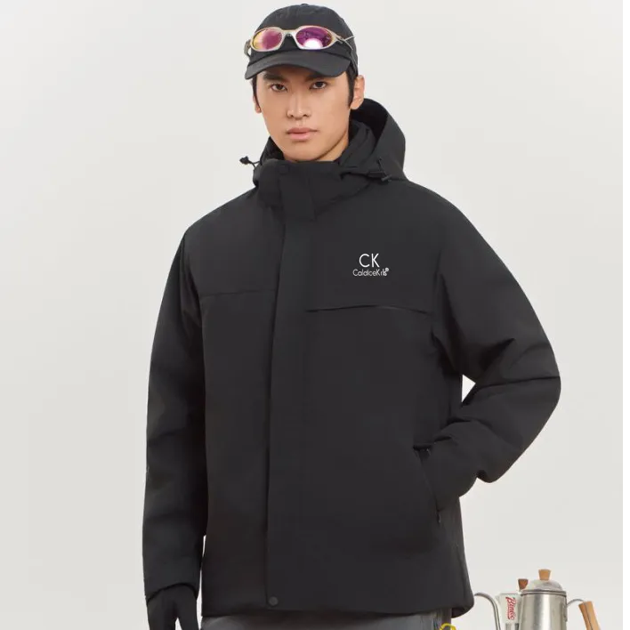 CK石墨烯黑科技保暖防风加厚防水冲锋衣外套25870