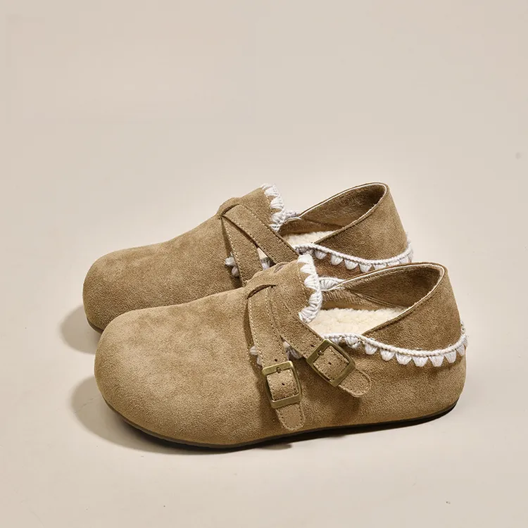 爆款新款全包内增高勃肯鞋女2025秋冬两穿一脚蹬加绒博肯女鞋棉鞋