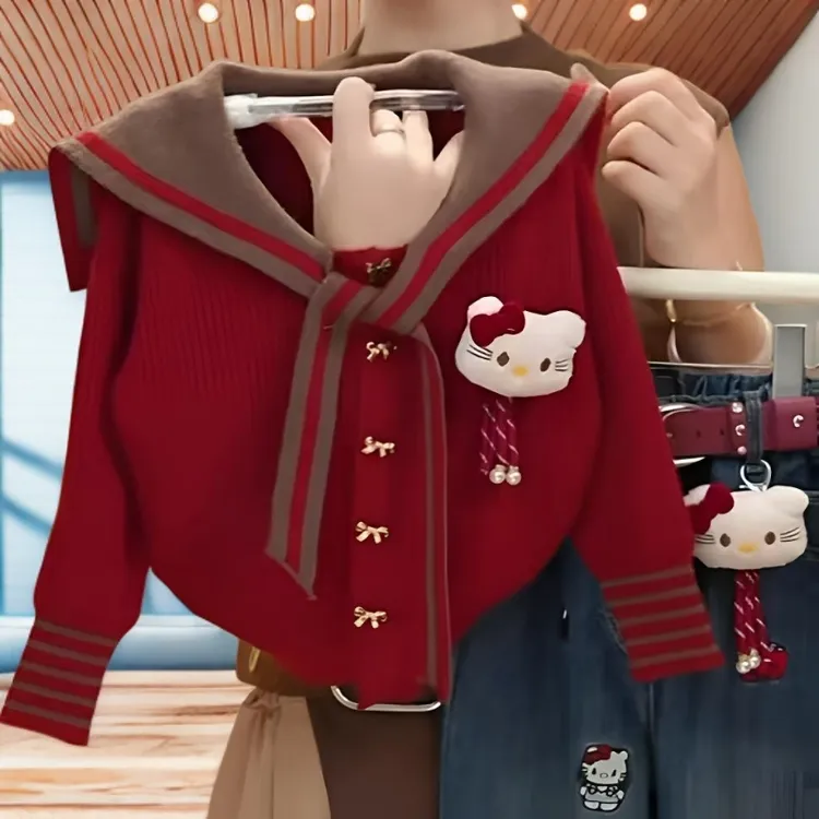 女童秋季洋气学院风长袖打底衫儿童毛线衣2025秋季时尚新款