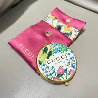 古驰GUCCI【K559】柜台礼赠华丽栀子花系列香水赠品化妆镜子收纳袋