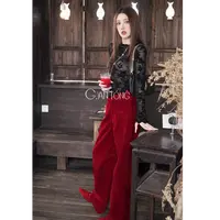 G. yantong/郭彦彤定制灯芯绒阔腿休闲裤复古秋季宽松显瘦KZ101